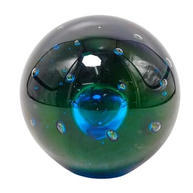 Galaxy D'Arte Murano Glass Color Swirl Bullicante Orb