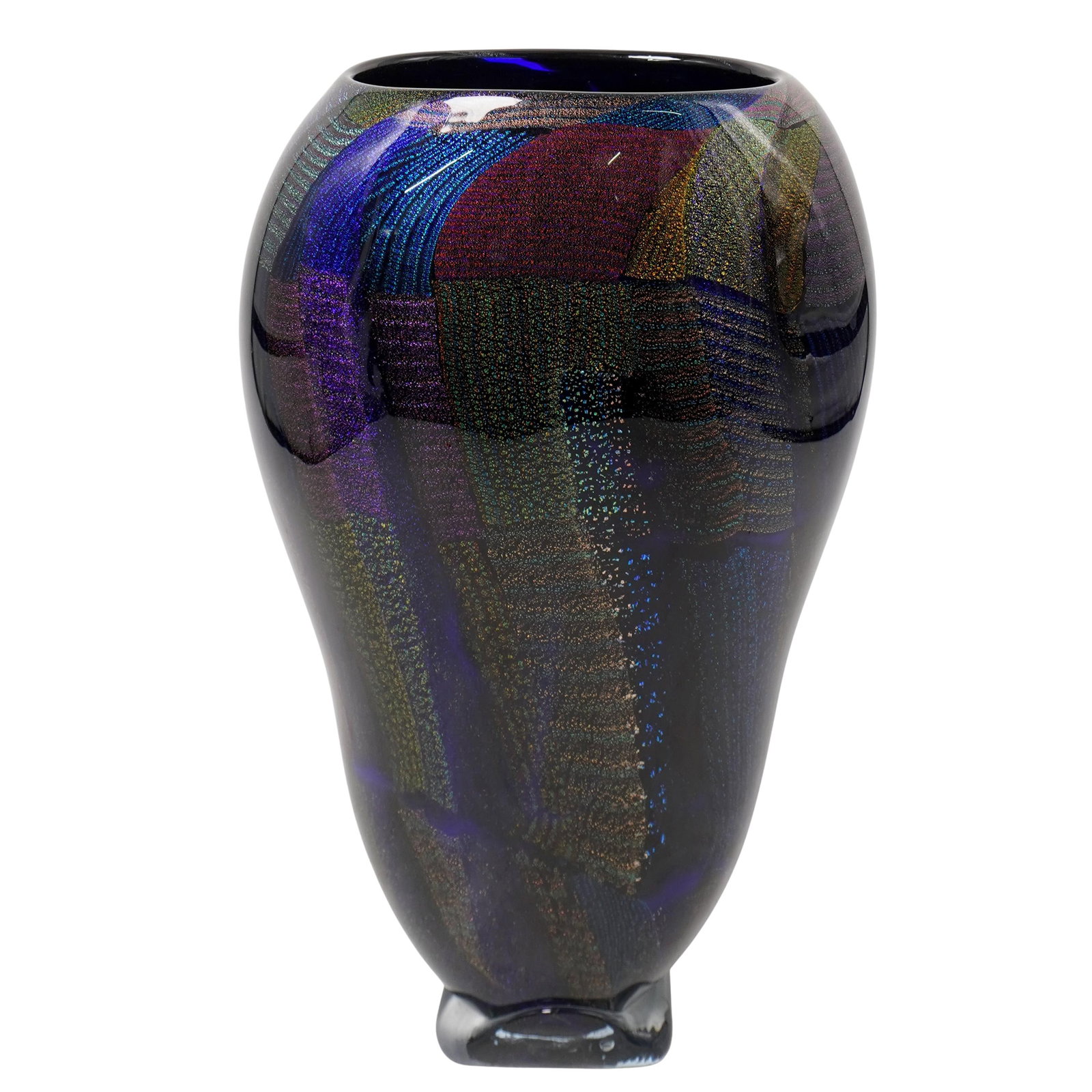 Signed Bruce Freund (American, 20th Cent.) Art Glass Vase (1 of 10)