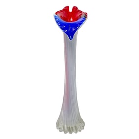 Murano Art Glass Jack-In-The-Pulpit Calla Lily Vase