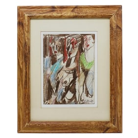 William Barnett (1919-1992, American) "Three Women" Illustration