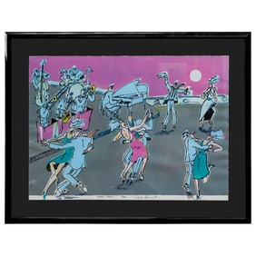 RJ Hohimer (20th century, American) "Ballroom Boogie" Serigraph