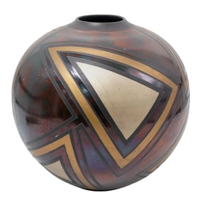 French 1985 Signed 'Colombe' Pottery Vase