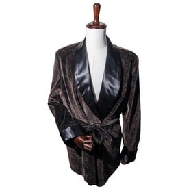 Vintage Saks Fifth Avenue Paisley Men Smoking Jacket