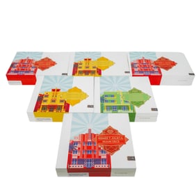 (6 Pc) Miami Art Deco Wooden Tobacco Boxes