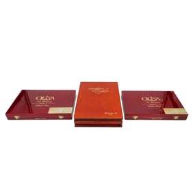 (3 Pc) Vintage Wooden Cigar Boxes Grouping