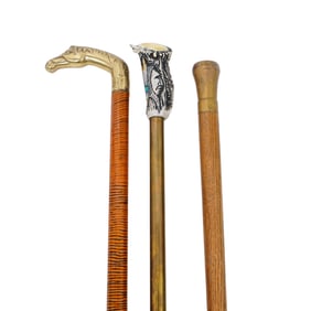 Vintage Walking Sticks Assorted Grouping