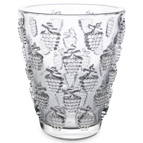 Rene Lalique Crystal "Malaga" Vase