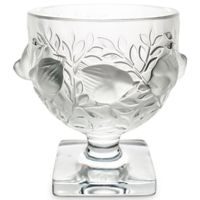 Lalique France Crystal "Elizabeth" Vase