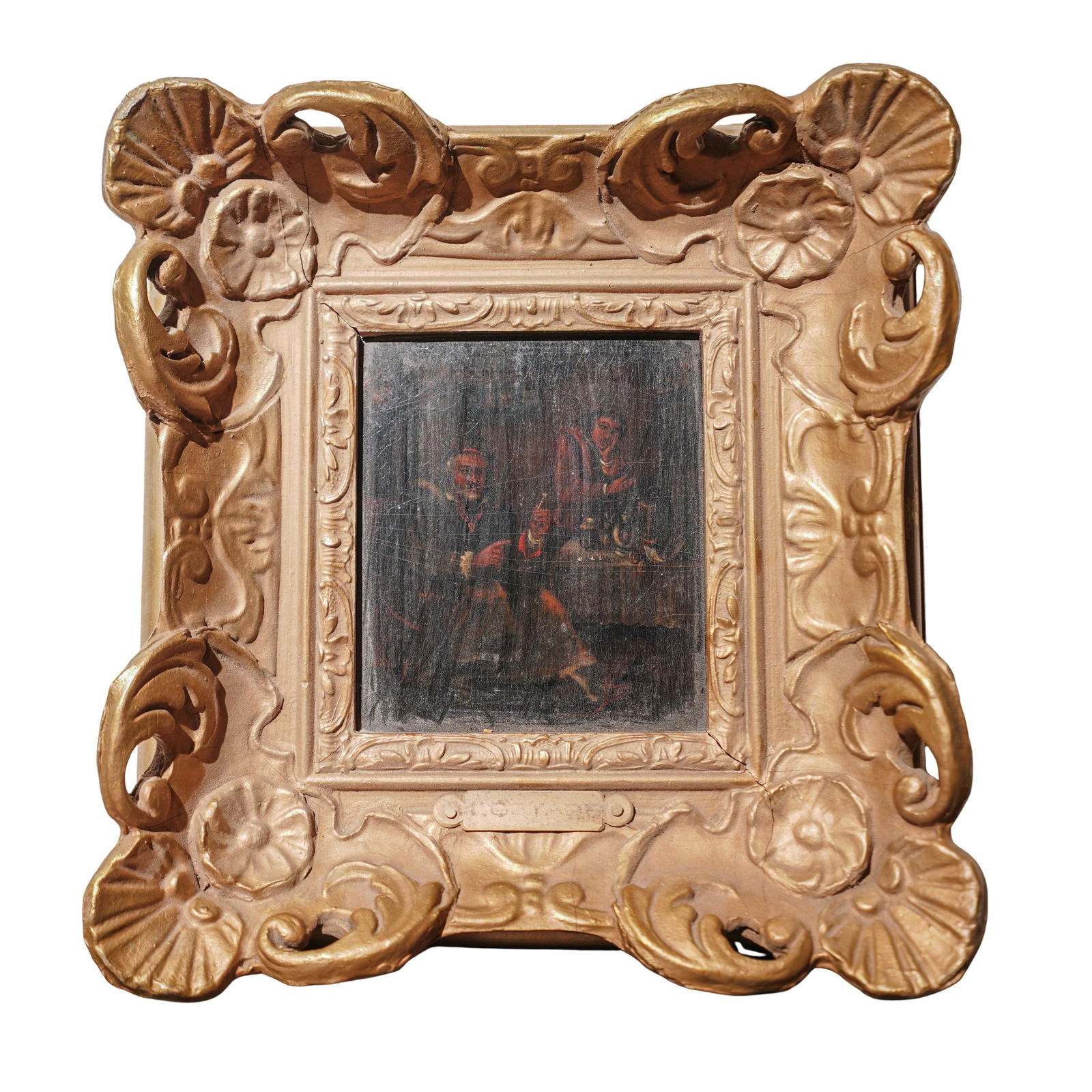 Manner of Adriaen van Ostade (17th Cent., Dutch) Interior Scene Oil on Panel (1 of 6)