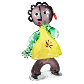 Juan Ripolles (b. 1932, Spain) "Bebe" Modern Murano Glass Figure