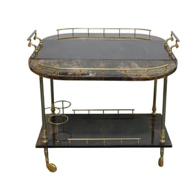Aldo Tura (1909-1963) Goat Skin Bar Cart