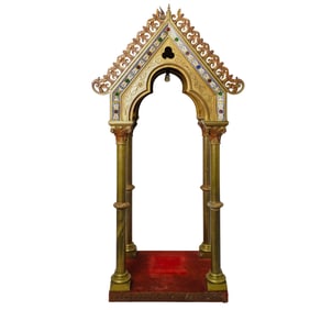 Neo-Gothic Cloisonné Altar