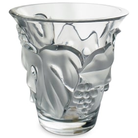 Lalique France Crystal "Saumur" Vase