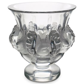 Lalique France Crystal "Dampierre" Vase
