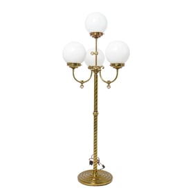Gilt Brass 4-Light Table Lamp