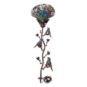 Tiffany Style Stained Glass Bird Wall Sconce Lamp