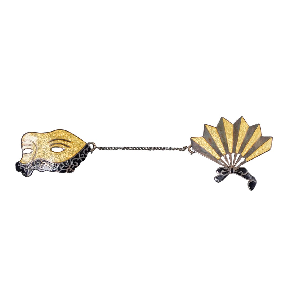 Pair of Margot De Taxco Sterling and Enamel Brooches (1 of 5)