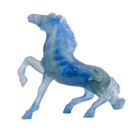 Daum France Pate-De-Verre 'Wild Horse' Sculpture