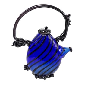 Paul A. Counts (b. 1955, American) Art Glass Teapot