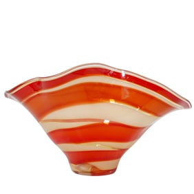 Large Jozefina Art Factory Art Glass Centerpiece