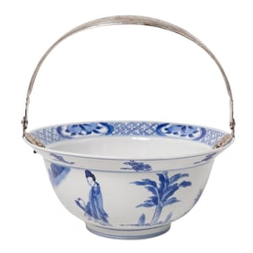 Chinese Kang Xi Blue and White Porcelain Bowl