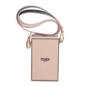 Fendi Pink Leather Vertical Box Bag