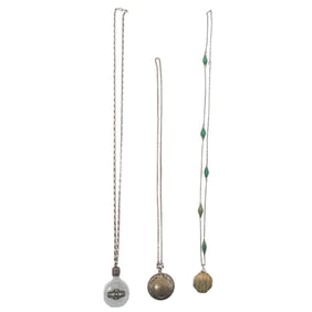 Victorian Silver Pendant Necklaces