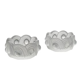(2 Pc) Pair Of Lalique Crystal "Gao" Ashtrays