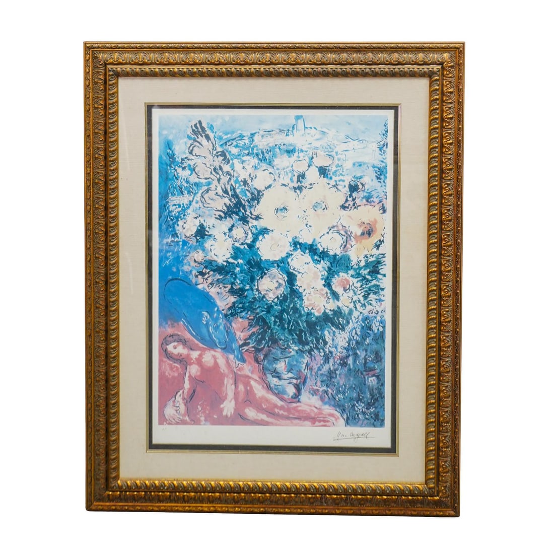 Marc Chagall (Russian/French, 1887-1985) "Les Soucis" AP Lithograph: Marc Chagall (Russian/French, 1887-1985) "Les Soucis" AP Lithograph20th c., ContinentalExpressionist artist proof lithograph featuring a nude woman with flowers and animals. Marc Chagall artist signat