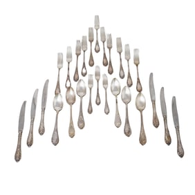 Russian Silver Flatware Grouping