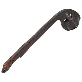 Native American Carved Wood Eagle War Club