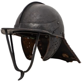 17th C. English Civil War Lobster Tail Pot Helmet