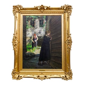 Helga Reusch (1867-1944, NO) "Summer Light" Oil on Canvas