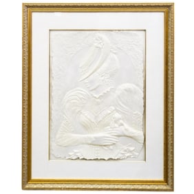 Roberta Peck (American, b. 1947) Cast Paper Portrait Relief