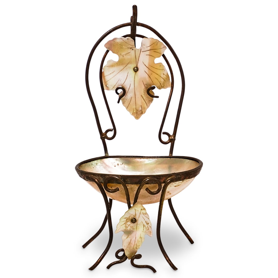 Victorian Carved Mother of Pearl Chair Pocket Watch Stand (1 of 6)