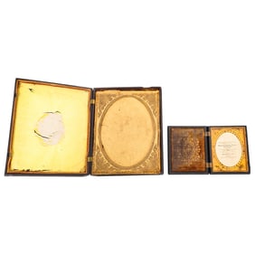 (2 Pc) Antique Littlefield, Parsons & Co. Daguerrotype Photo Cases