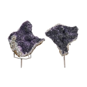 Pair Of Amethyst Geodes
