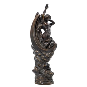 Manner of Moreau Signed Bronze Celestial Female Sculpture