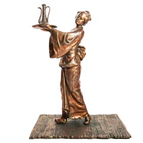 Antique Austrian R. Thuss Orientalist Bronze Sculpture