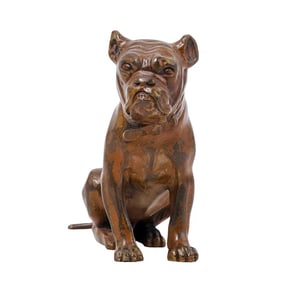 Franz Bergman (Austrian, 1861-1936) Bronze Boxer Dog Figurine