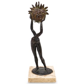 Bronze Avante Garde Sculpture, Signed
