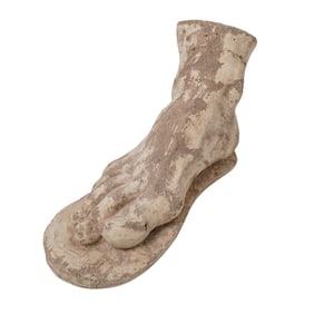 Large Plaster Sculpture Of Antique Classical Foot