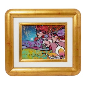 Ned Moulton (American, b. 1937) Reverse Glass Painting