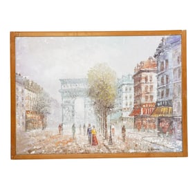 Paul Renard (French, 1871-1920) Paris Winter Scene Print