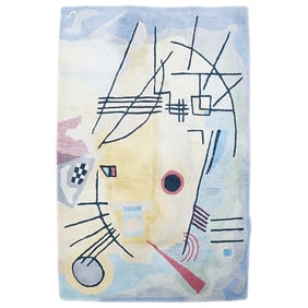 W. Kandinsky Inspired Nourison (est. 1980, USA) Wood Pile Rug
