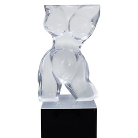 Morton Mevorach (20th cent. USA) Plexiglas Nude Torso Sculpture