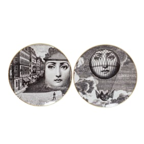 Pair of Fornasetti "Themes and Variations" Decorative Plates