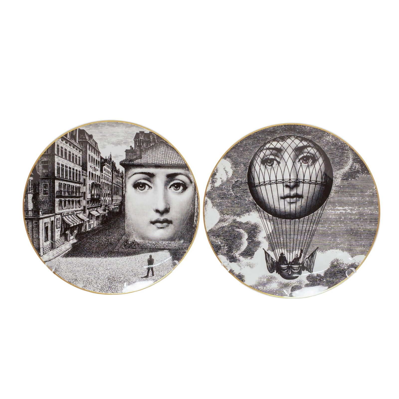 Pair of Fornasetti "Themes and Variations" Decorative Plates (1 of 5)