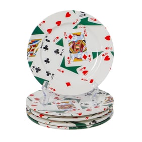 (5 pcs) Gucci Porcelain Playing Cards Plates