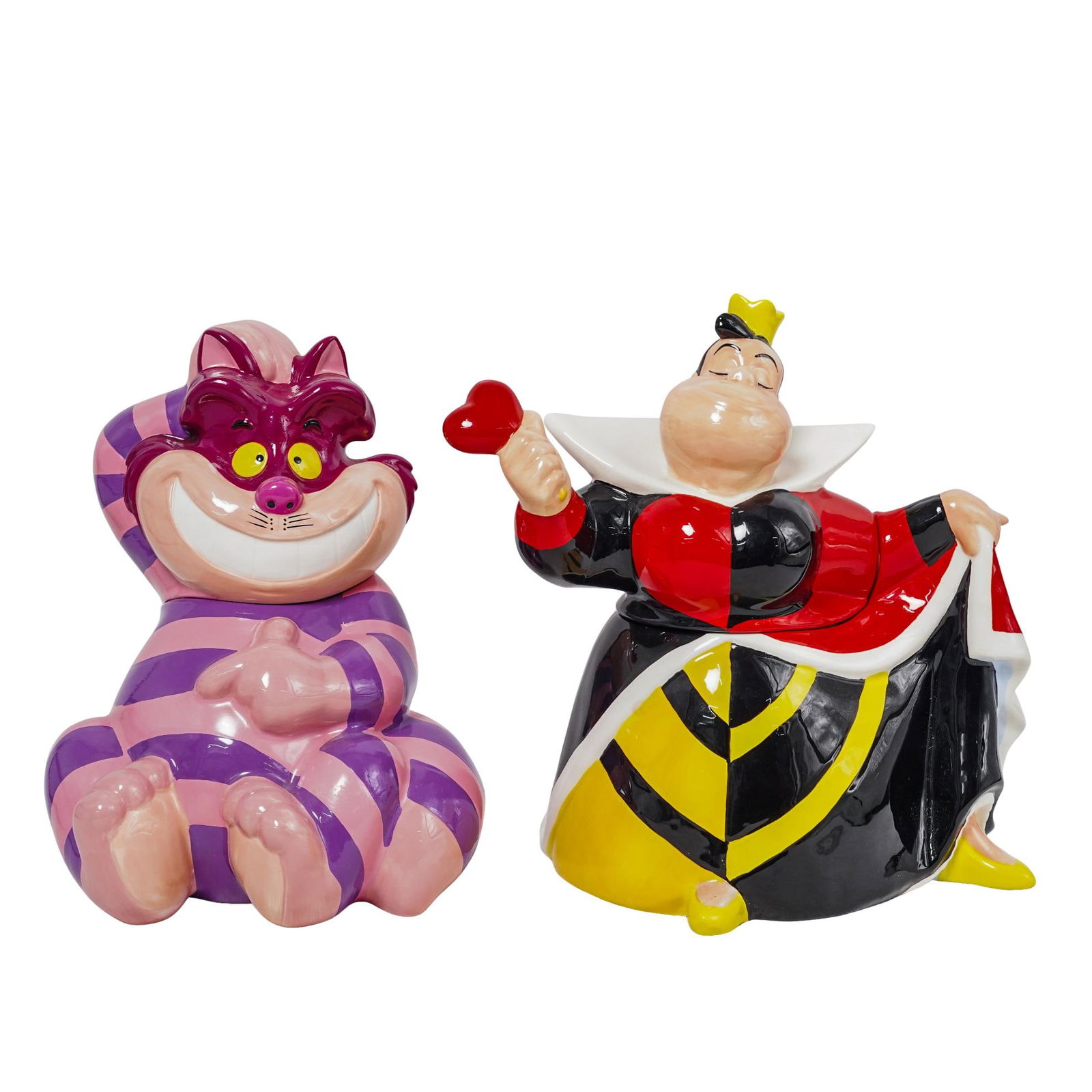 Pair of Disney Alice in Wonderland Ceramic Cookie Jars (1 of 7)
